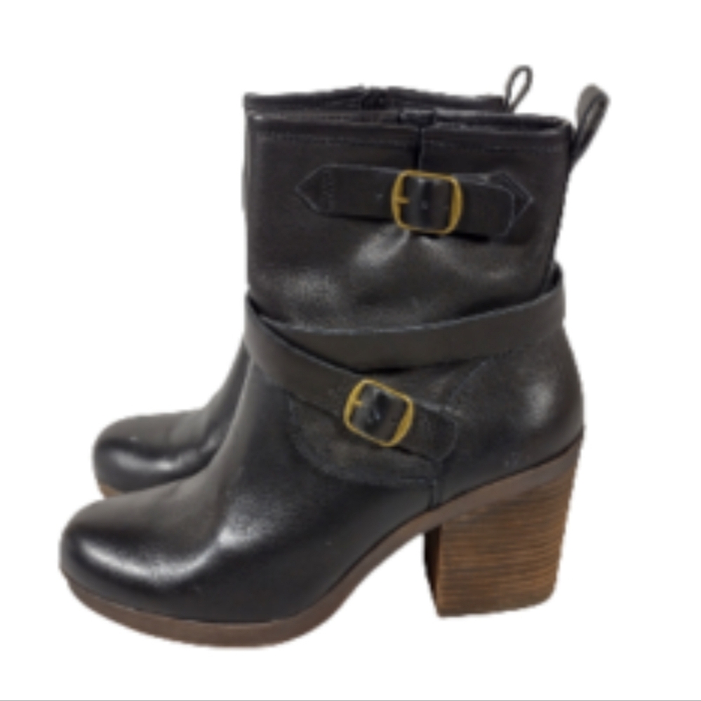 Lucky Brand LK Orenzo Black Heeled Boots with Buckle